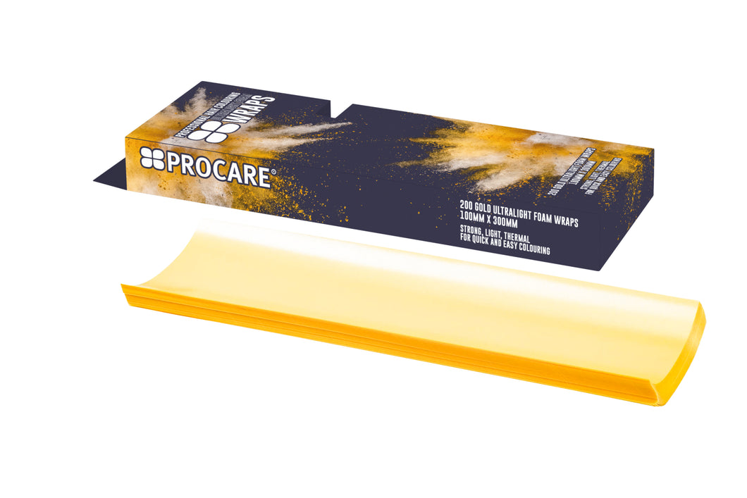 Procare Premium Ultralight Foam Wraps (Gold) 100mm x 300mm (200 Nos)