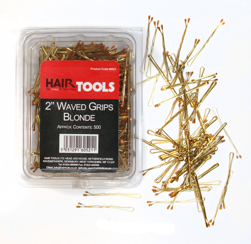 HairTools - 2” Waved Grips Blonde (Box Of 500)