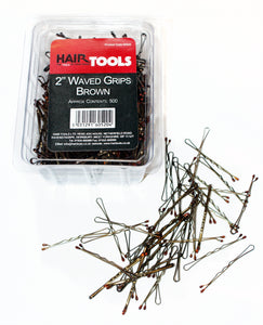 HairTools - 2” Waved Grips Brown (Box Of 500)
