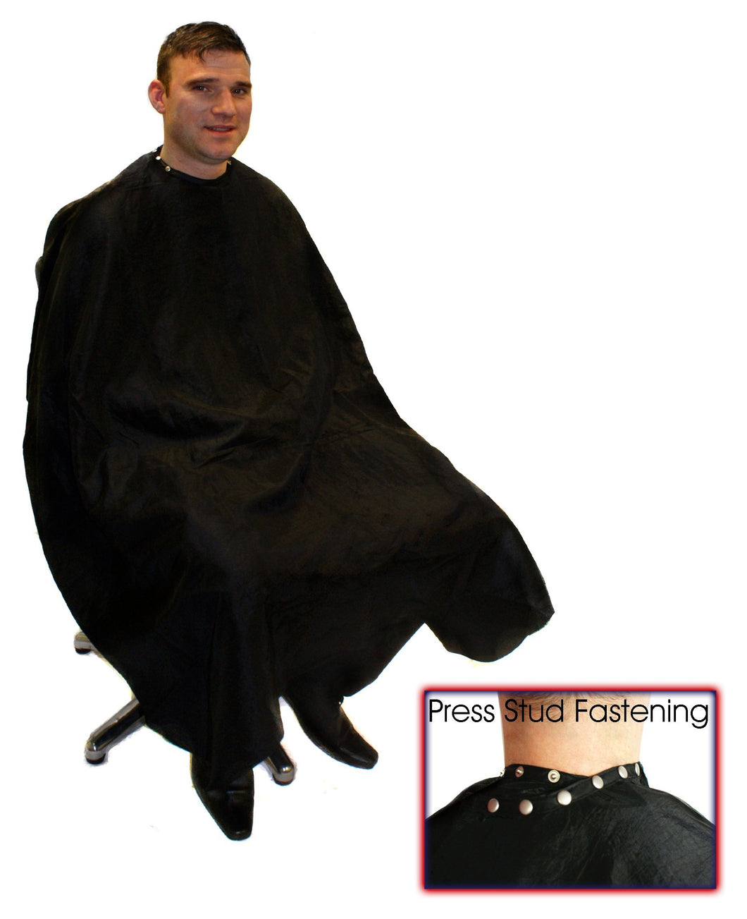 HairTools - Deluxe Barber Gown with Poppers
