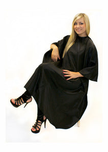 Unisex Gown Black With Poppers